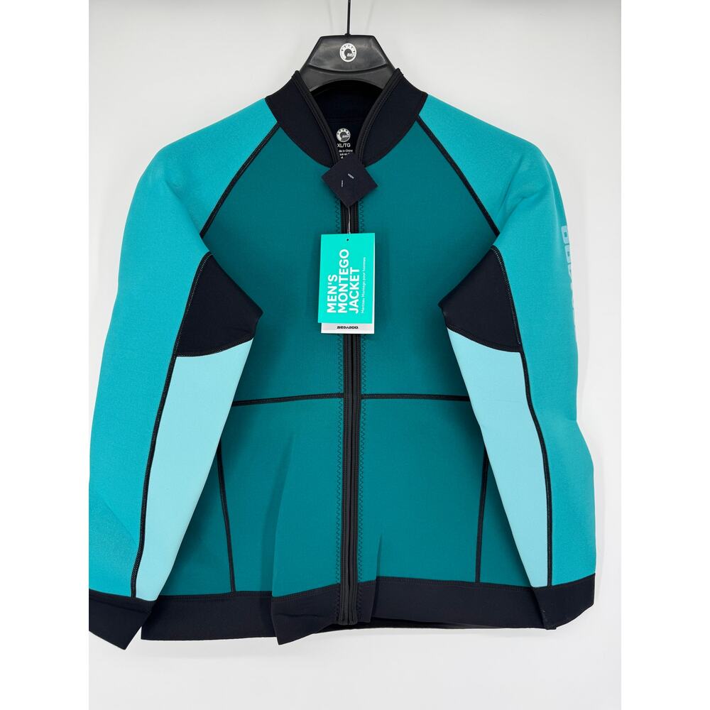 Sea-Doo Montego Neoprene Jacket XL Men Turquoise Jet Ski / Wet Suit NEW in Bag
